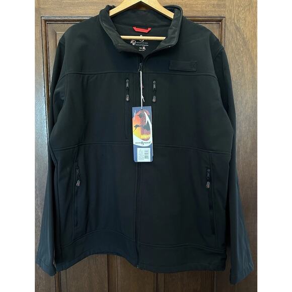 Hook And Tackle Softshell Crab Jacket Mens XL Technical Fishing Gear Black NWT - Picture 1 of 4